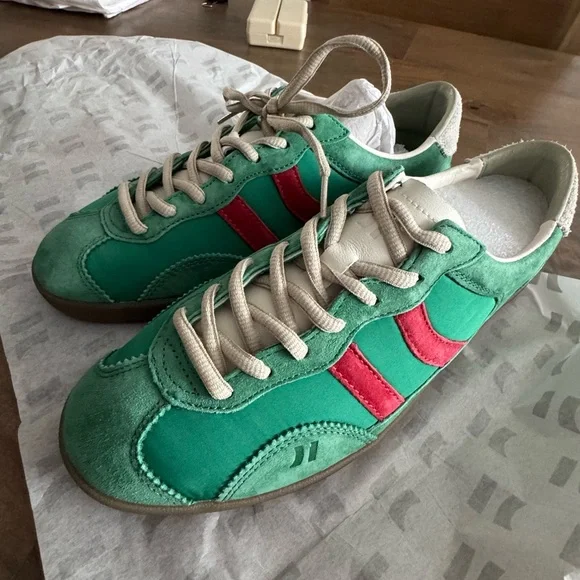 Coolway Vibrant Green and Coral Sneakers Size 41/10 NWT - Picture 5 of 12